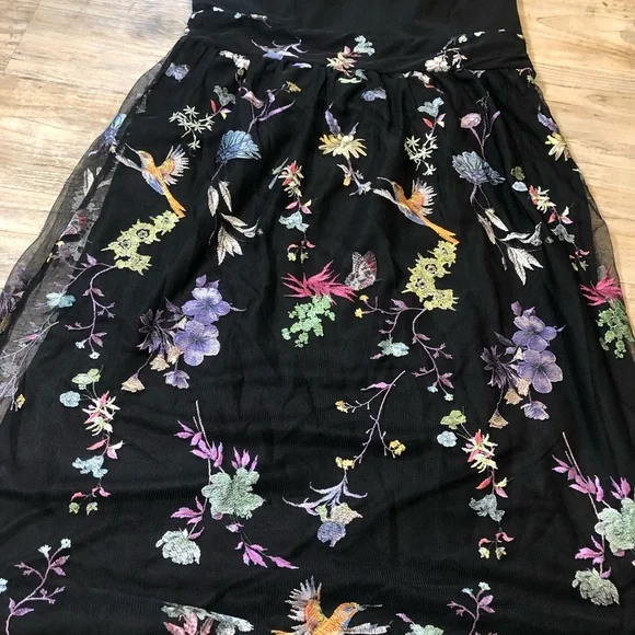 Reiss Carina Spring Floral Dress Navy Sleeveless Sz 14 - Picture 5 of 5